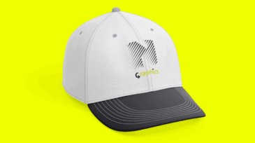 Design grafico per cappellino promozionale N Graphics, stile minimal su sfondo chiaro